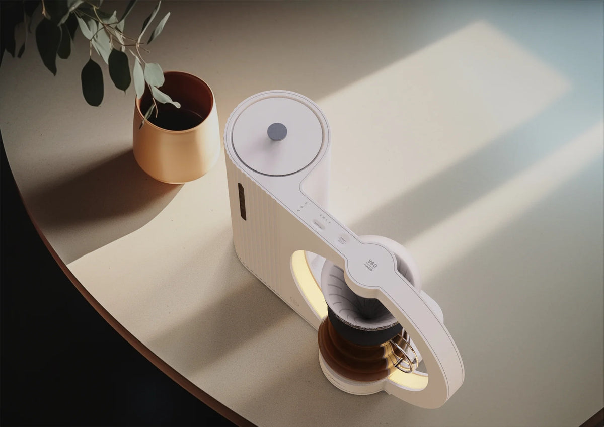 Hiroia Hikaru V60 Smart Brewer - White