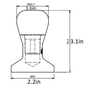 Rattleware Stainless Steel Flat-Bottom Espresso Tamper — image 3