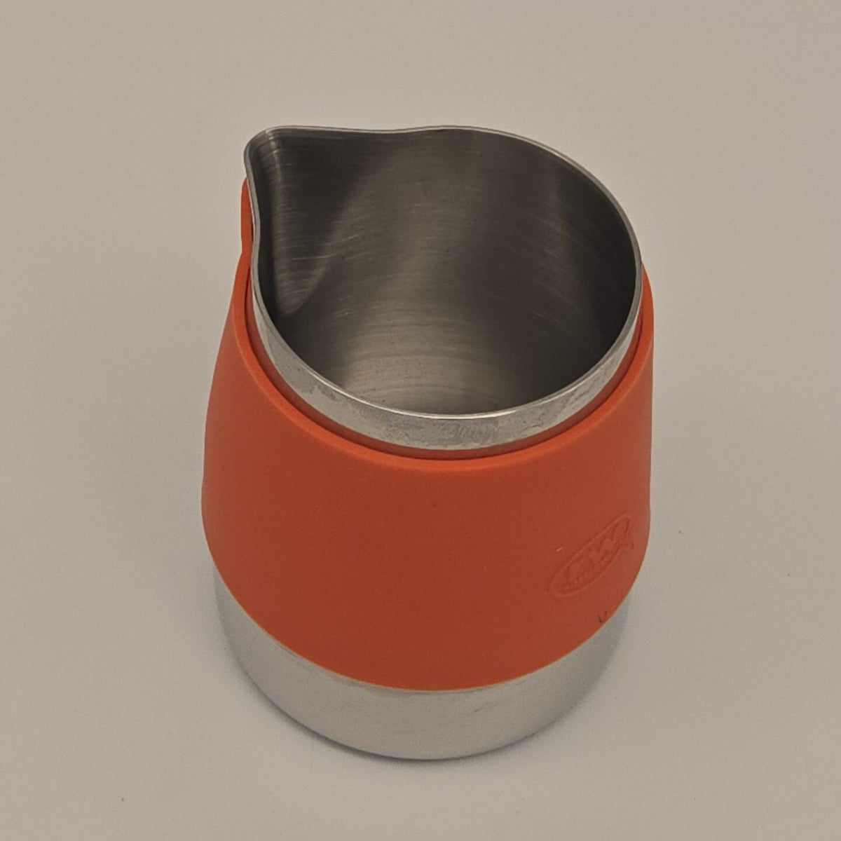 Rattleware 12 oz Handle-Free Macchiato Pitcher with Rubber Shell — image 7
