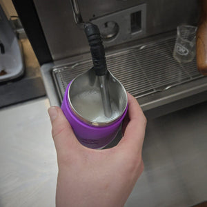 Rattleware 12 oz Handle-Free Macchiato Pitcher with Rubber Shell — image 6