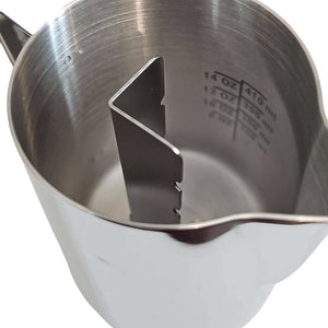 Rattleware Etched Latte Art Milk Pitcher with Center Angle, 20 oz — image 2