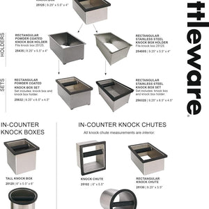 Rattleware Stainless Steel Knock Box with Splash Guard — image 4