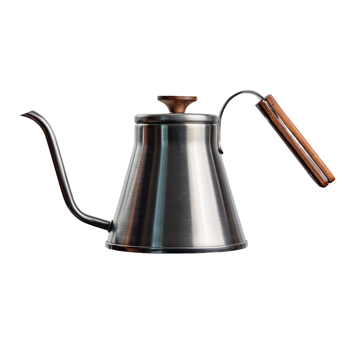 Hario V60 Drip Kettle Wood 1.2L, Hairline Silver — image 1