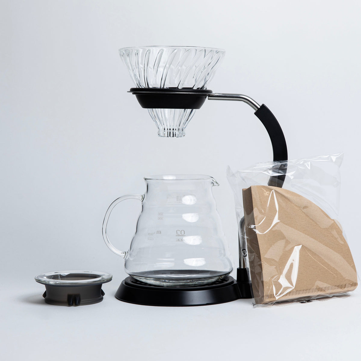 Hario V60 Arm Stand with Glass Dripper Pour Over Set, Size 02 — image 1