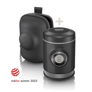 Wacaco Picopresso portable espresso maker with protective case, Red Dot Design Award winner 2022