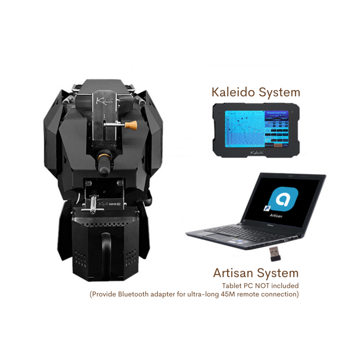 Kaleido Sniper M2 電動咖啡烘焙機（400克容量）- Kaleido + Artisan System