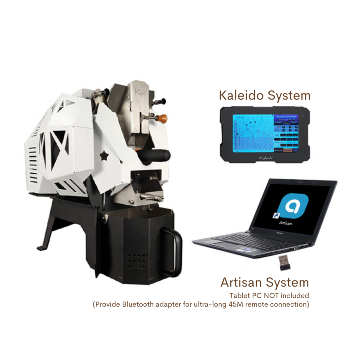 Kaleido Sniper M2 电动咖啡烘焙机（400克容量）- Kaleido + Artisan System