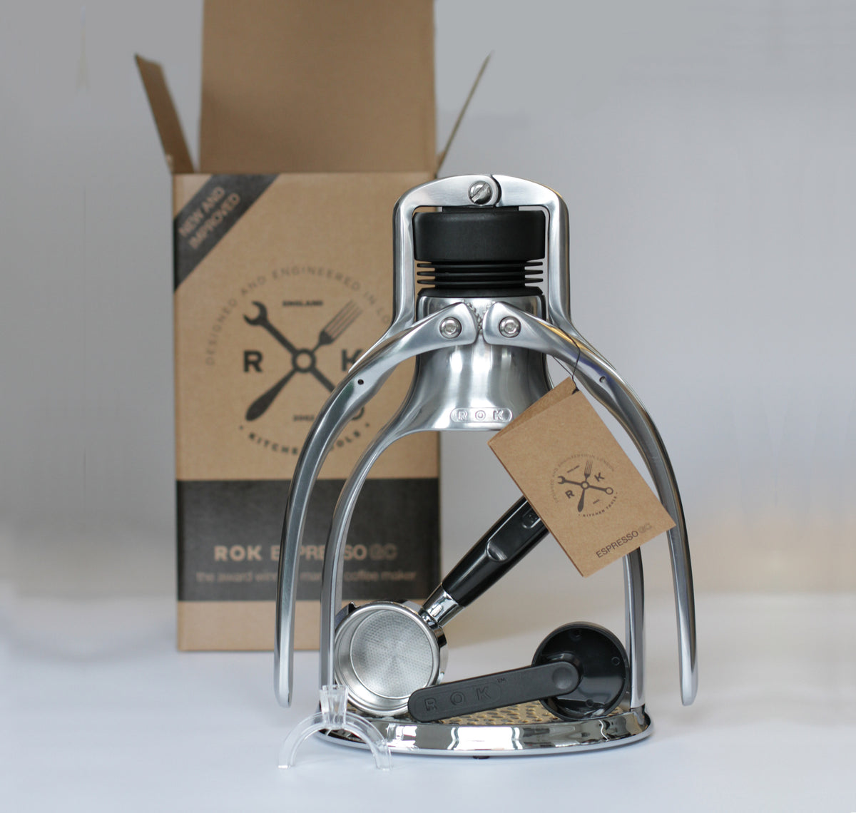 ROK Coffee 便攜式濃縮咖啡機 - 耐用的玻璃複合結構