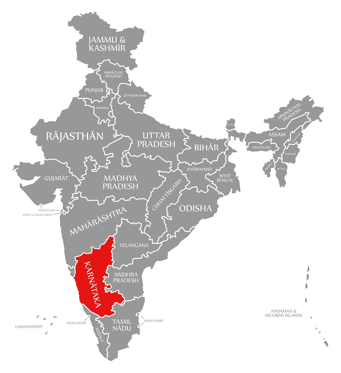 Green Coffee Growing Region Map India